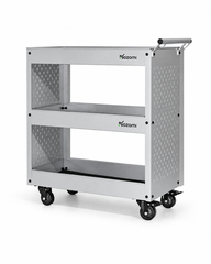 NOZOMI 3-Tier Metal Pegboard Rolling Storage Cart for Garage Workshop Home Salon