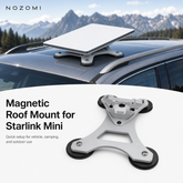 NOZOMI magnetic roof mount for Starlink Mini on vehicle roof