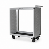 NOZOMI 2-tier rolling tool cart - Silver - Pegboard