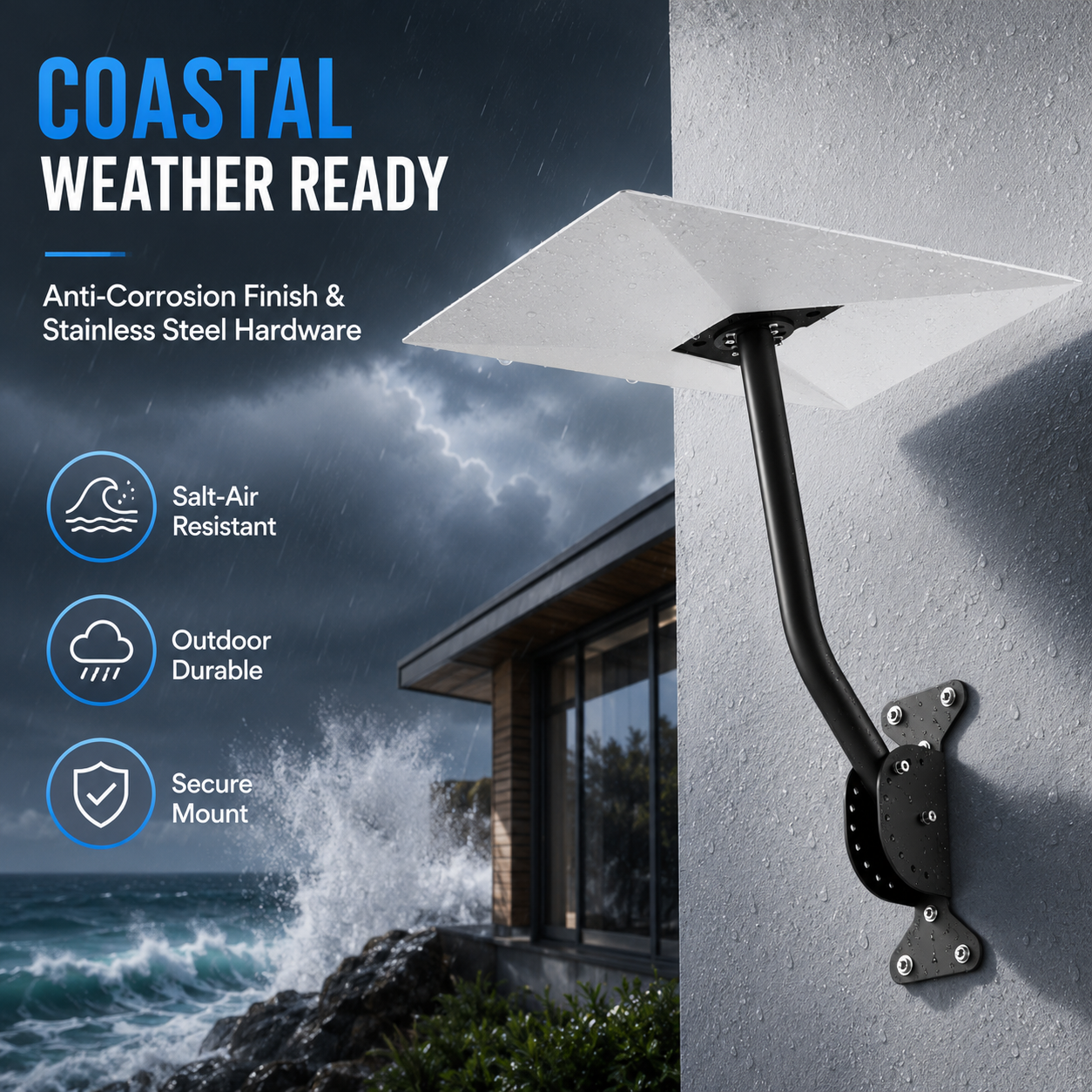 NOZOMI Starlink Gen 3/4 Heavy-Duty Wall Roof Mount