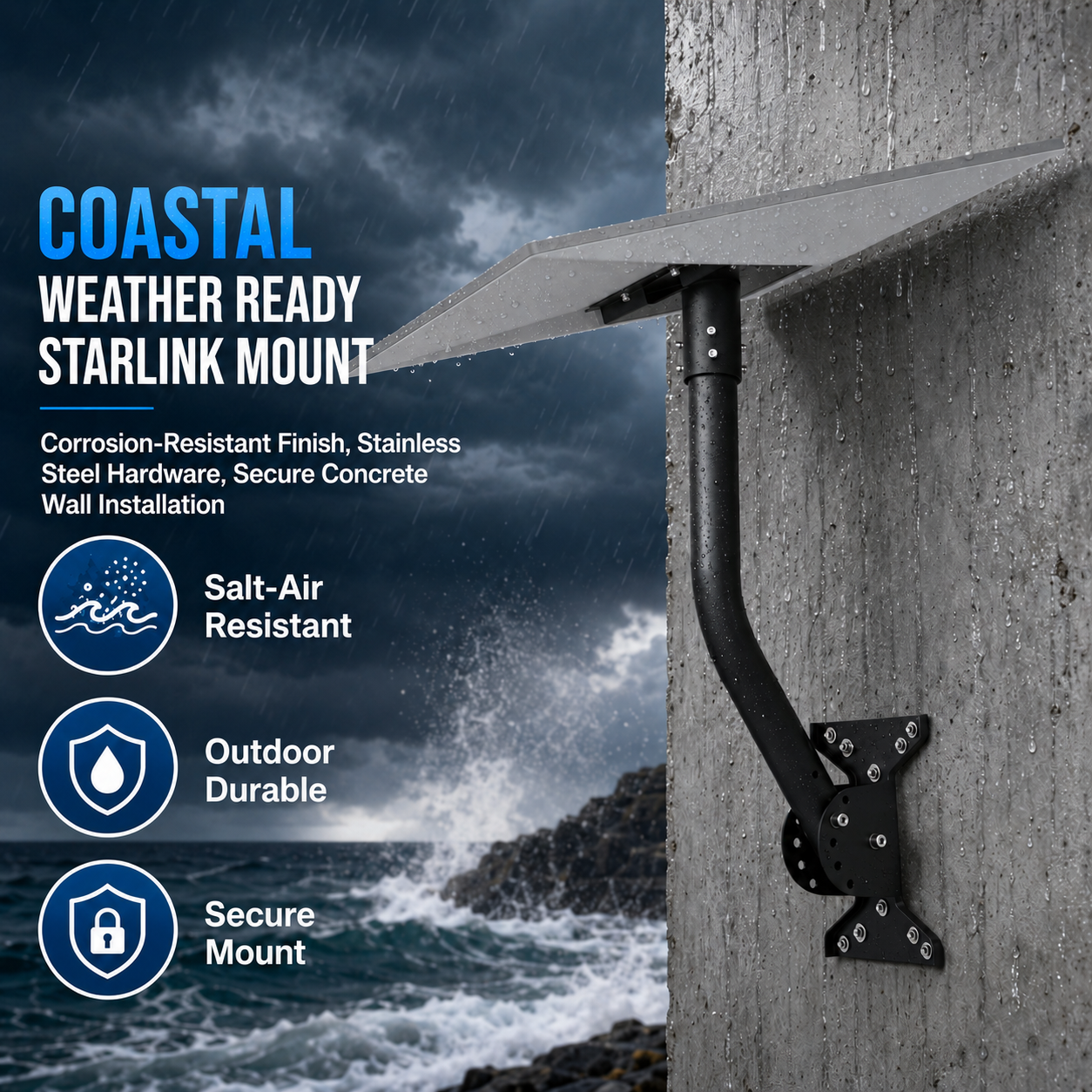 NOZOMI Starlink Gen 3/4 Wall Roof Mount