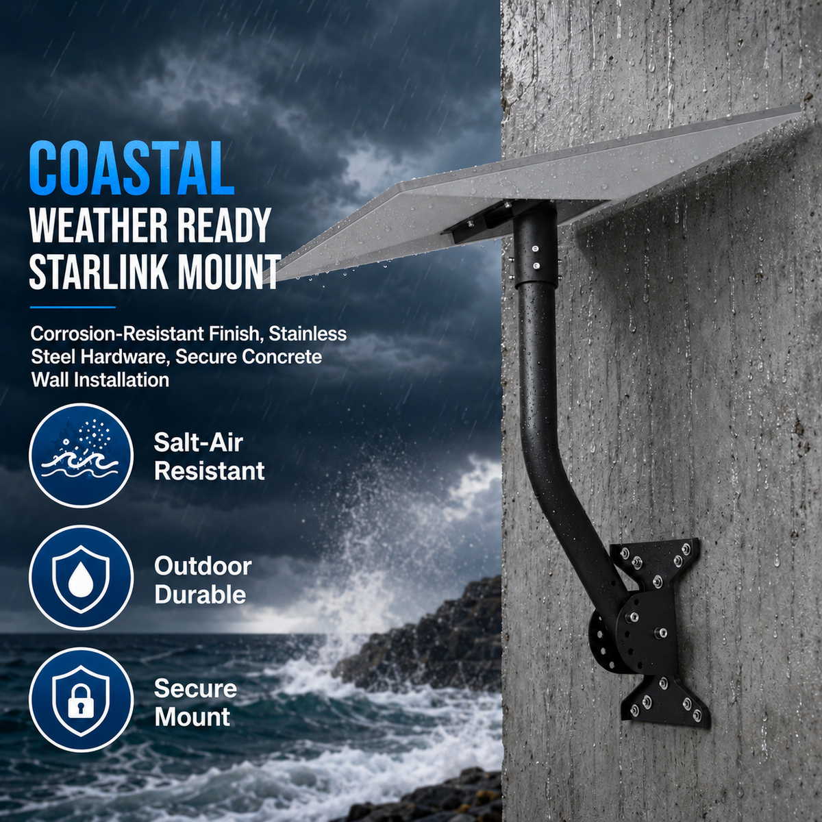 NOZOMI Starlink Gen 3/4 Wall Roof Mount