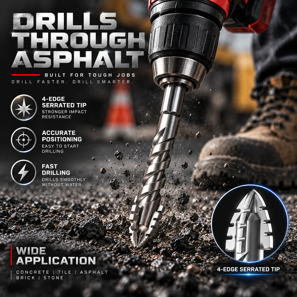 NOZOMI 4-Edge Serrated Masonry Drill Bits