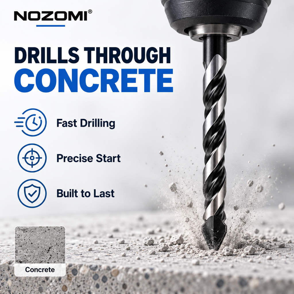 NOZOMI Arrowhead Tile & Glass Drill Bits | 3–12 mm & 7-Piece Set