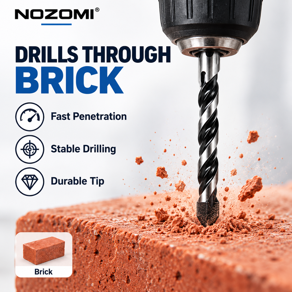 NOZOMI Arrowhead Tile & Glass Drill Bits | 3–12 mm & 7-Piece Set