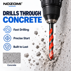 NOZOMI Red Spiral Carbide-Tip Drill Bits | 3–12 mm & 7-Piece Set