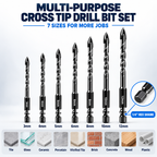 NOZOMI Cross-Tip Multi-Material Drill Bit | 1/4-Inch Hex Shank