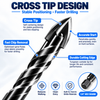 NOZOMI Cross-Tip Multi-Material Drill Bit | 1/4-Inch Hex Shank