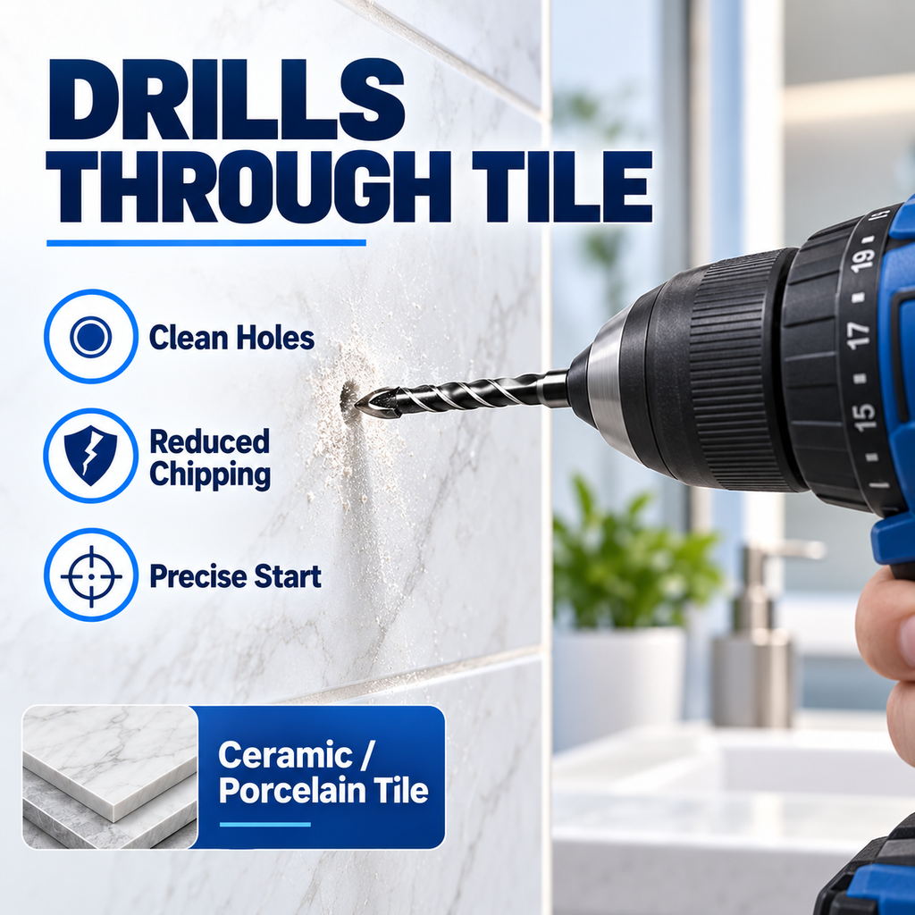 NOZOMI Cross-Tip Multi-Material Drill Bit | 1/4-Inch Hex Shank