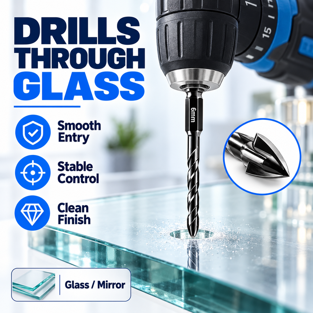 NOZOMI Cross-Tip Multi-Material Drill Bit | 1/4-Inch Hex Shank