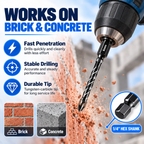 NOZOMI Cross-Tip Multi-Material Drill Bit | 1/4-Inch Hex Shank