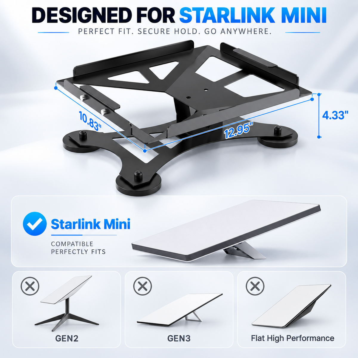 NOZOMI Starlink Mini Adjustable Four-Magnet Mount