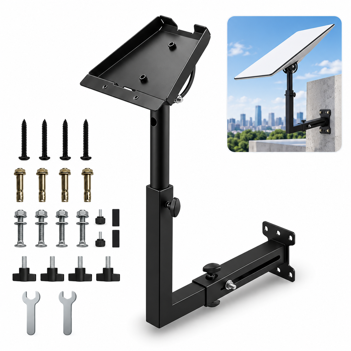 NOZOMI Starlink Gen 3 / V4 Straight Pole Wall & Roof Mount Main image