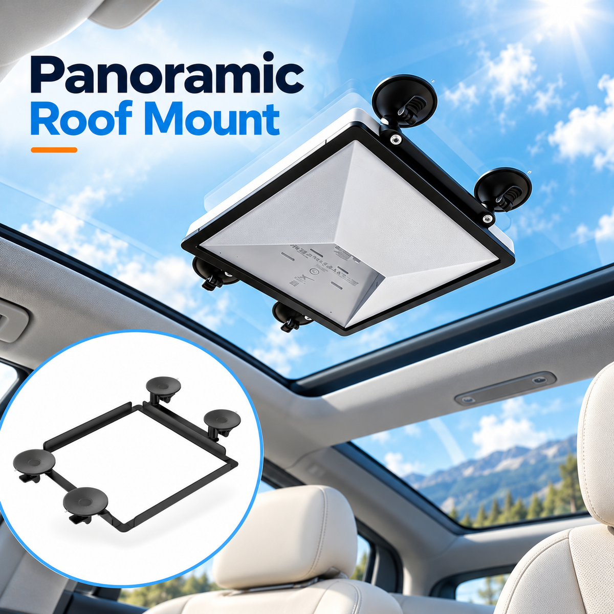 NOZOMI Starlink Mini Four-Cup Lever-Lock Suction Mount
