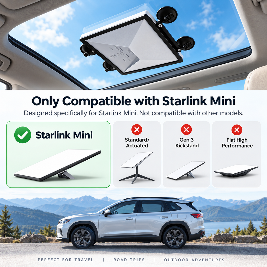 NOZOMI Starlink Mini Four-Cup Lever-Lock Suction Mount
