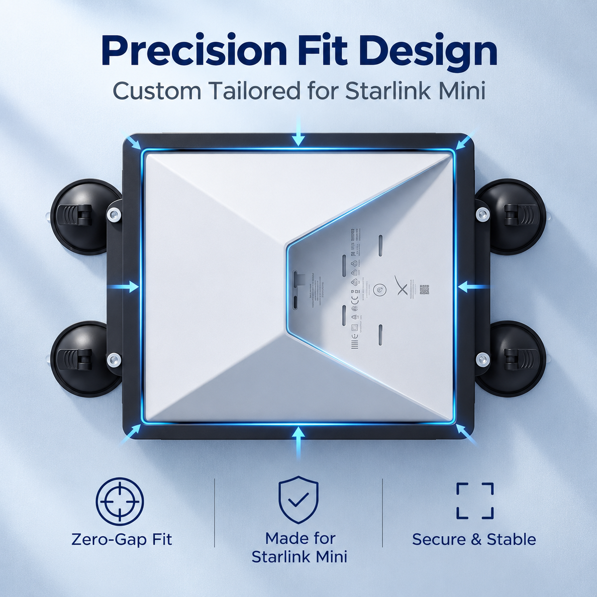 NOZOMI Starlink Mini Four-Cup Lever-Lock Suction Mount