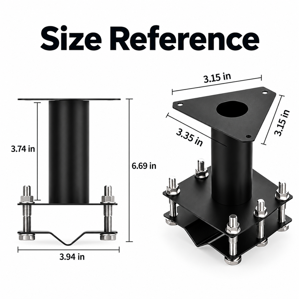 NOZOMI Starlink Mini Pole & Railing Clamp Mount