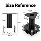 NOZOMI Starlink Mini Pole & Railing Clamp Mount