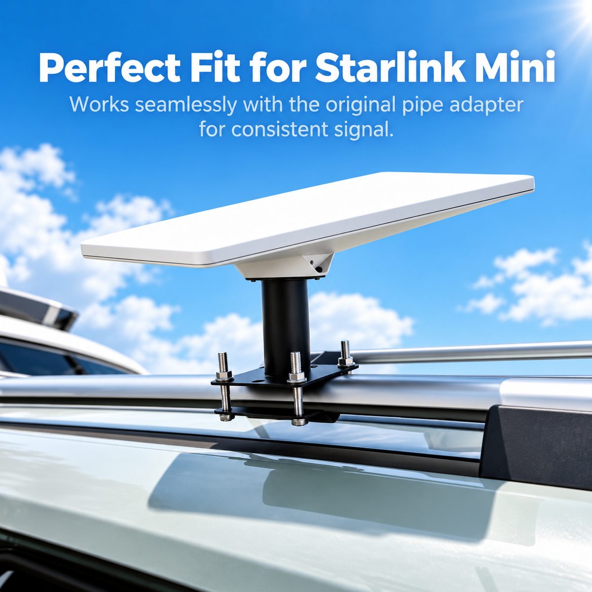 NOZOMI Starlink Mini Pole & Railing Clamp Mount