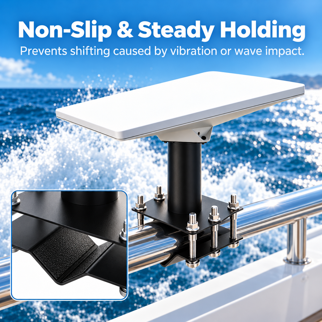 NOZOMI Starlink Mini Pole & Railing Clamp Mount