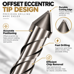 NOZOMI Offset Eccentric Tile Drill Bits | 6–12 mm & 4-Piece Set