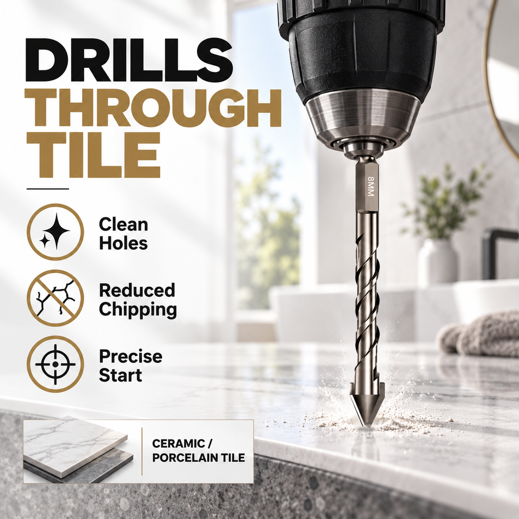 NOZOMI Offset Eccentric Tile Drill Bits | 6–12 mm & 4-Piece Set