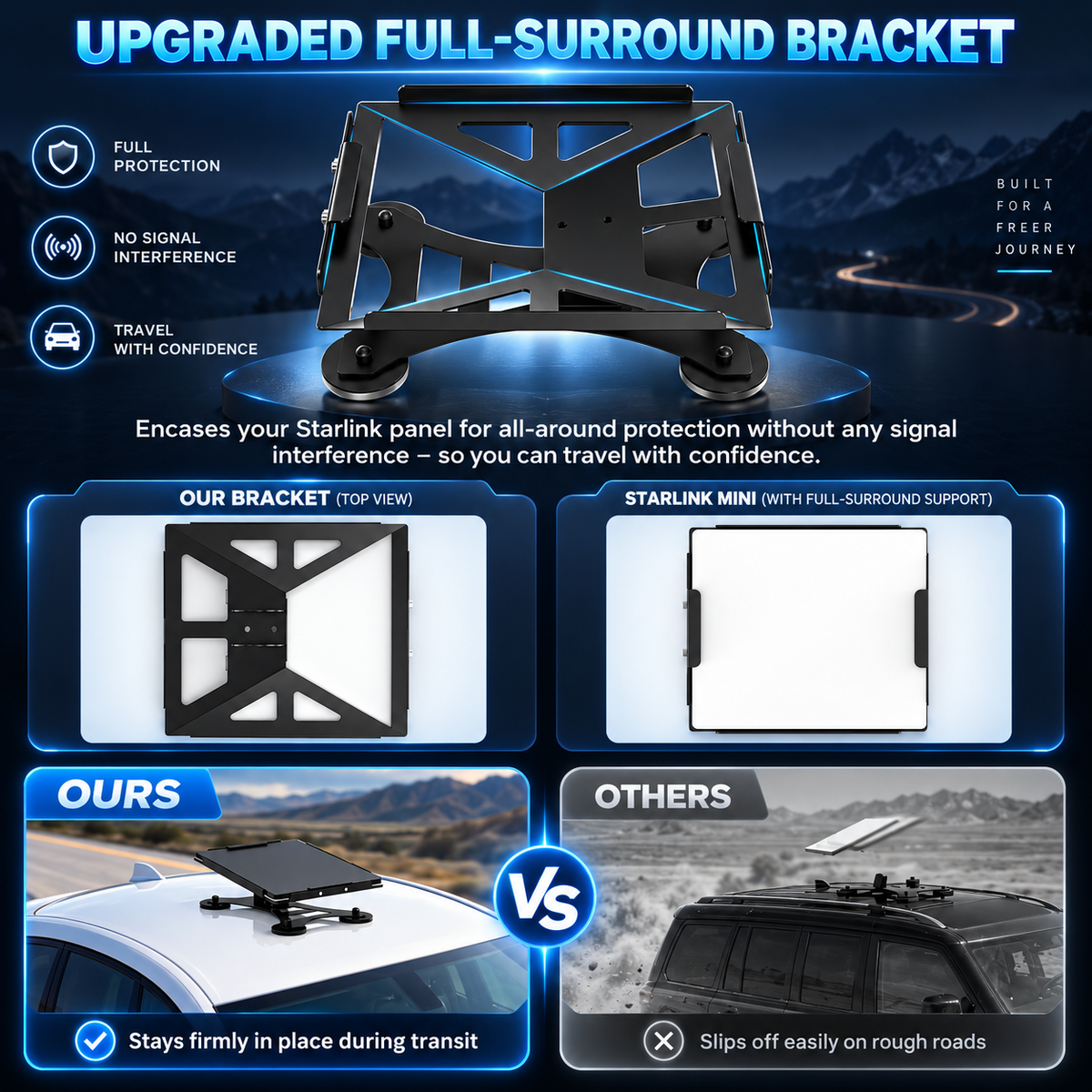 NOZOMI Starlink Mini Adjustable Four-Magnet Mount
