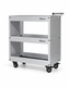 NOZOMI 3-Tier Metal Pegboard Rolling Storage Cart for Garage Workshop Home Salon