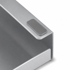 NOZOMI metal monitor stand with storage shelf