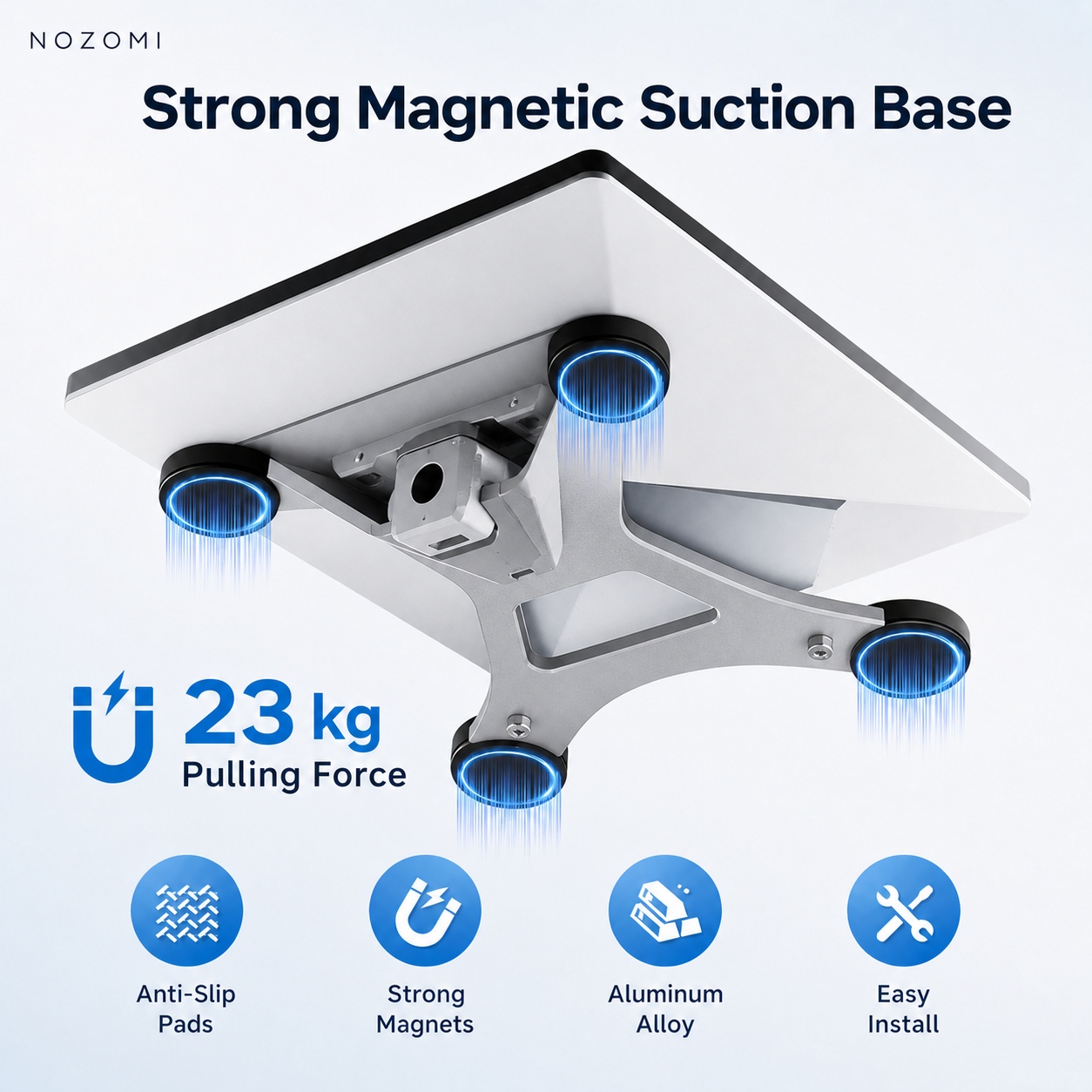 Strong magnetic suction base for Starlink Mini roof mount